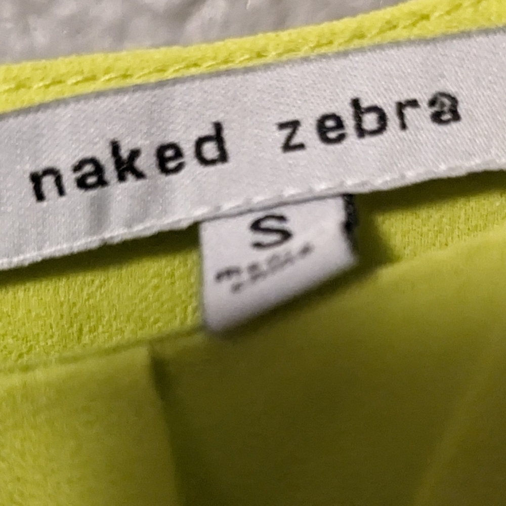 NEW Naked Zebra Lt. Lime Green Sleeveless Halter Neck Sz. S NWT - Picture 10 of 12